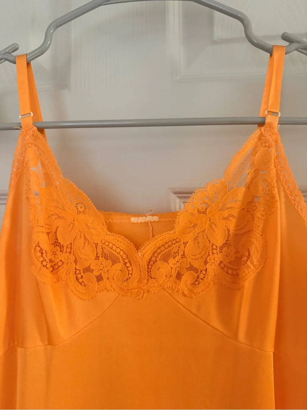 Women's Lace-Trim Slip Dress - Orange
